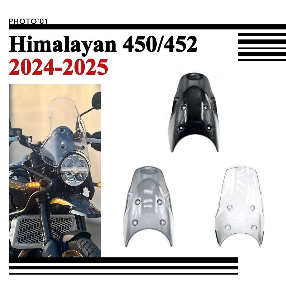 PSELR ชิวหน้า บังลม กระจกหน้ารถ กระจกกันลม สําหรับ Royal Enfield Himalayan 450 452 2024-