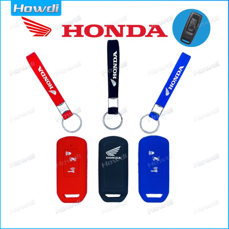 Salexive ปลอกกุญแจซิลิโคนเหมาะสําหรับ honda Pcx Pcx-160 Pcx160-Set พร้อมพวงกุญแจ