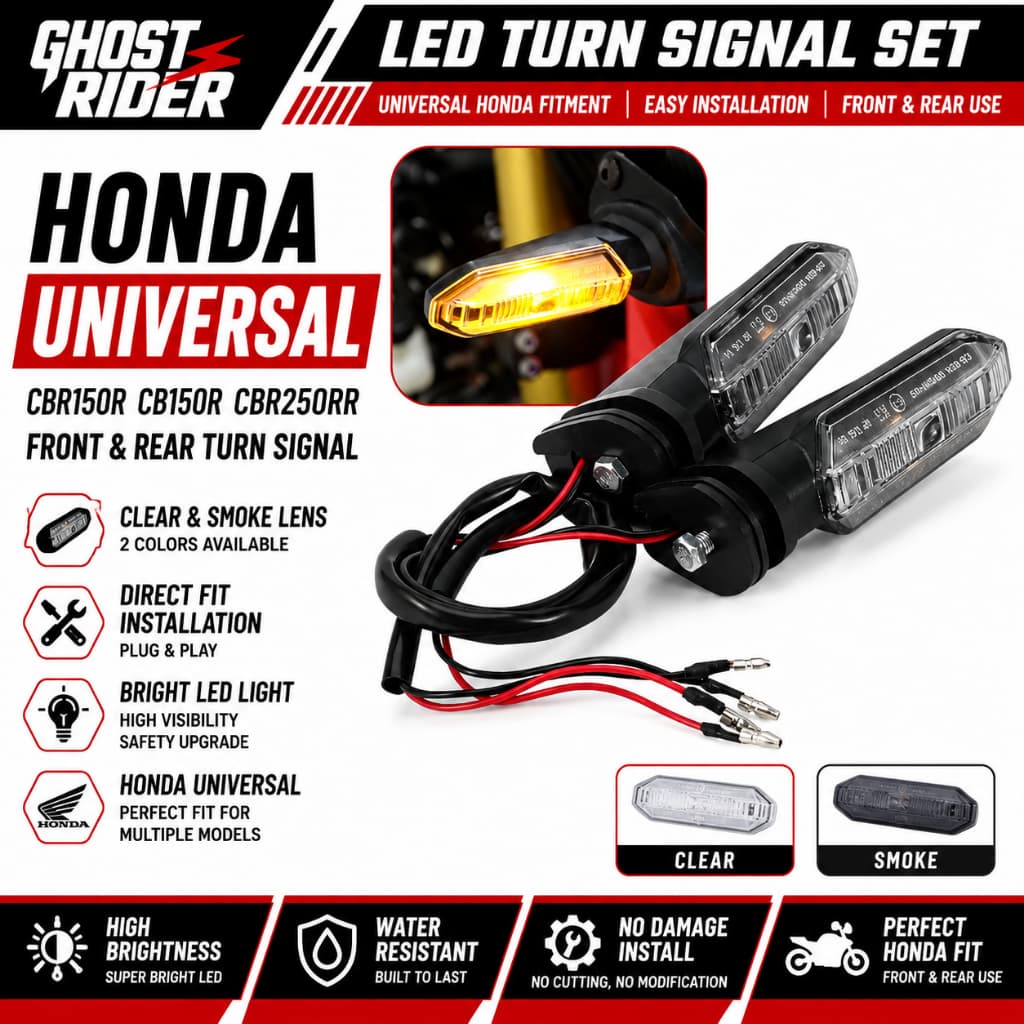 สําหรับ HONDA CBR150R CB150R CBR250RR รถจักรยานยนต์ดัดแปลง LED ไฟเลี้ยวด้านหน้าด้านหลังไฟแสดงสถานะชุดอุปกรณ์เสริม