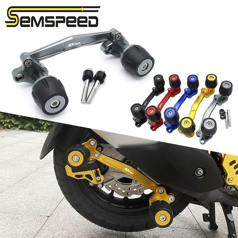 SEMSPEEDสําหรับHonda ADV160 ADV 160 2022-2026 รถจักรยานยนต์ด้านหลังเพลาท่อไอเสียSliderไอเสียป้องกัน