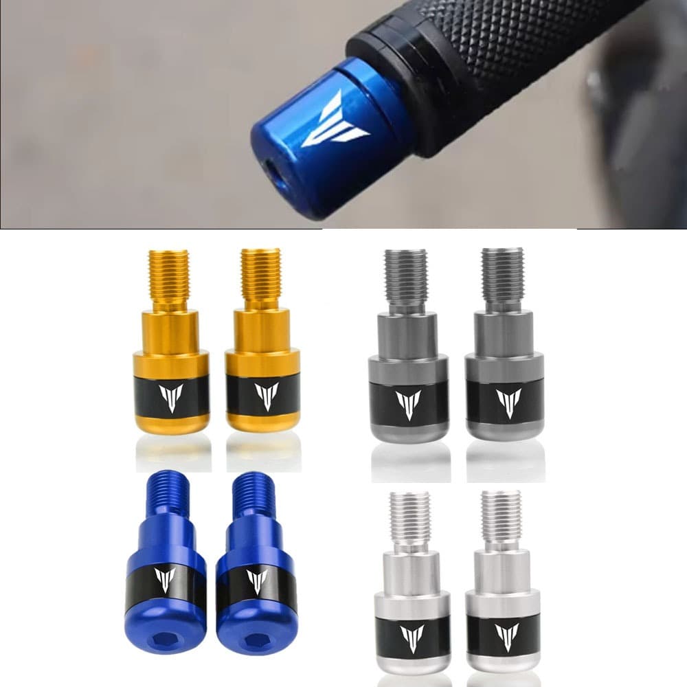 รถจักรยานยนต์ 7/8Handle Bar End น้ําหนัก Handlebar Grips หมวก Silder ปลั๊ก สําหรับ YAMAHA MT-125 MT-07 FZ-07 MT-09 MT-10 FZ10 YAMAHA XJ6