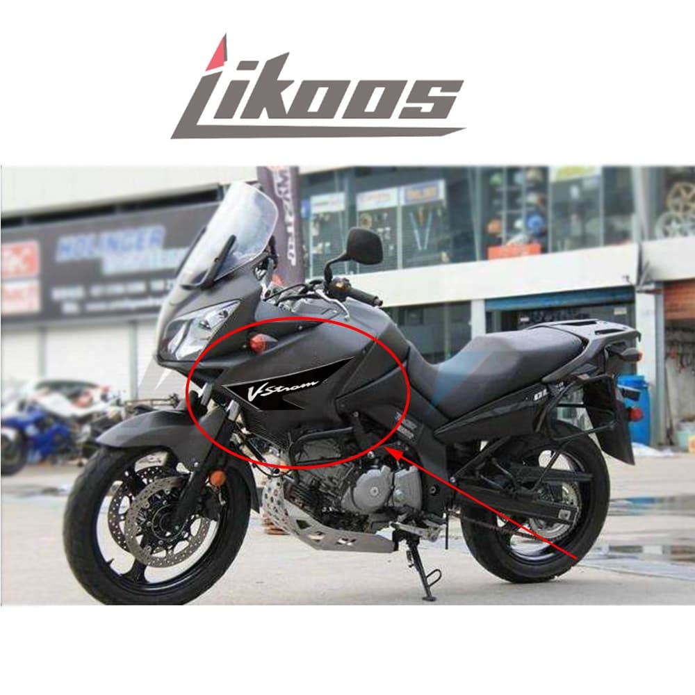 รถจักรยานยนต์ Anti slip ถัง Pad สติกเกอร์ Pad ด้านข้างแก๊สเข่า Grip Protector Fit สําหรับ SUZUKI V-Strom650 DL650 V-Strom 650 DL 650 2006-2012