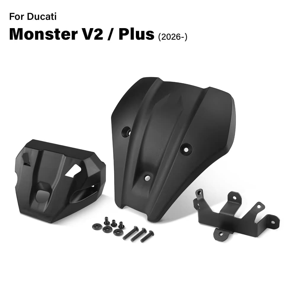 รถจักรยานยนต์ด้านหน้า Fairing Fly หน้าจอสําหรับ DUCATI MONSTER V2 MONSTER + MONSTER V2 PLUS 2026- Aerodynamic อัพเกรด Wind Deflector