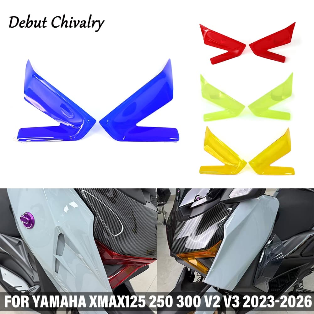 สําหรับYamaha XMAX125 XMAX250 XMAX300 V2 V3 2023-2026 ดัดแปลงรถจักรยานยนต์ไฟหน้าป้องกันฟิล์มX-MAX300 อะคริลิคไฟหน้าป้องกัน