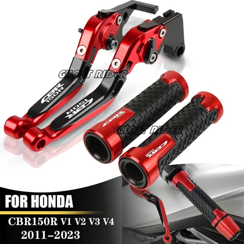 HONDA CBR 150R CBR150R V1 V2 V3 V4 2011-2023 ดัดแปลงอลูมิเนียม CNC คุณภาพสูง 6 ขั้นตอนปรับได้เบรคคันโยกแบบพับได้พร้อมปลอกแฮนด์