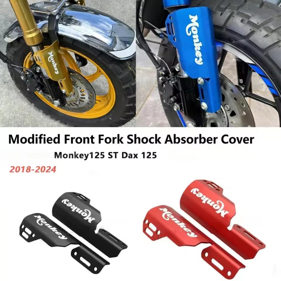 สําหรับ HONDA MONKEY 125 DAX125 MONKEY125 ST125 DAX MONKEY LOGO 2018-2023 ด้านหน้า FORK SHOCK GUARD PROTECT COVER