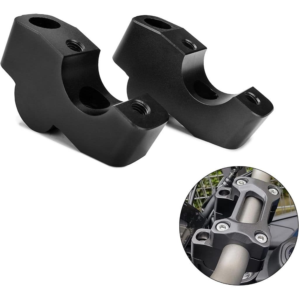 LEDISHUN แฮนด์รถจักรยานยนต์บาร์ Riser ความสูงเข้ากันได้กับ Honda CB150R CB125R NX500 CB650R CB300R CB250R CB500F CB500X