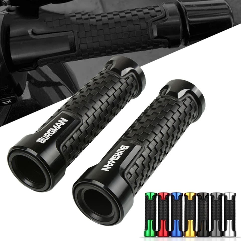 สําหรับ Suzuki Burgman 125/250/400/650 AN650/AN400/AN125/AN200 AN รถจักรยานยนต์อลูมิเนียม Anti-Slip Handle Bar Handlebar Hand Grip