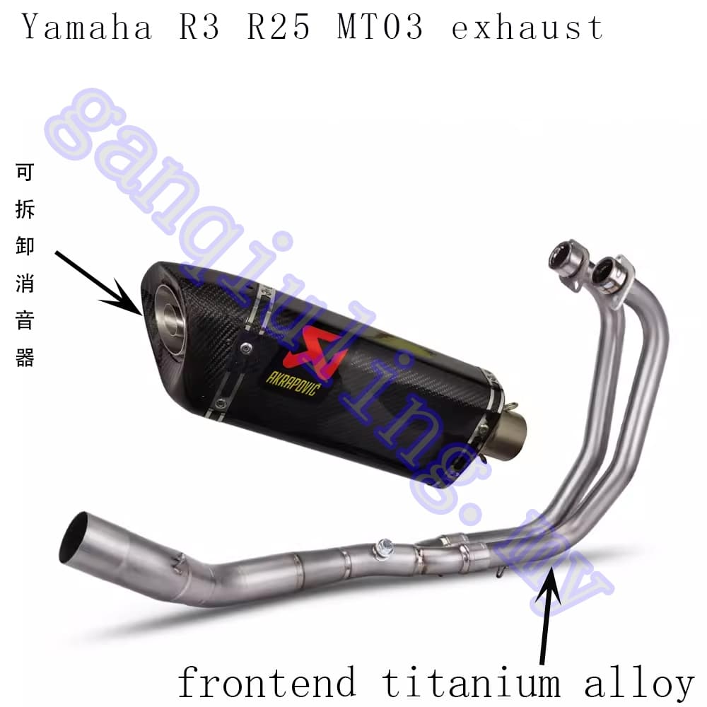 Yamaha R3 R25 MT03 2015-2026 รถจักรยานยนต์ไอเสีย titanium alloy ด้านหน้า R3 การปรับเปลี่ยนเต็มส่วน Jicun SC ท่อไอเสียเงียบ