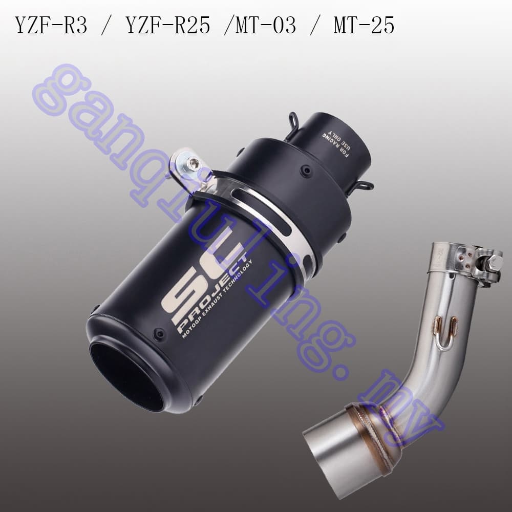 เหมาะสําหรับ Yamaha R3 R25MT03MT25ท่อไอเสีย YZF-R3 รถจักรยานยนต์การปรับเปลี่ยน SC sportscarsound ท่อไอเสีย
