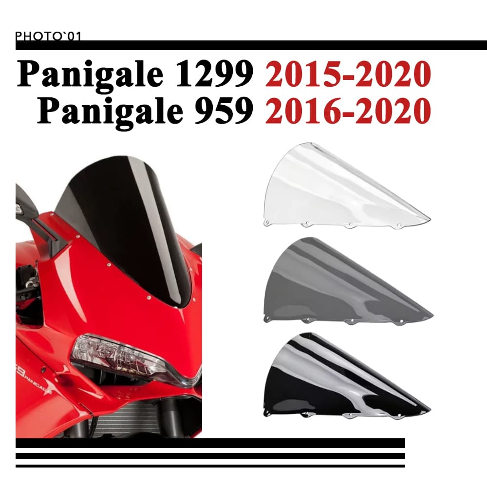 PSELR ชิวหน้า บังลม กระจกหน้ารถ กระจกกันลม สําหรับ DUCATI Panigale 959 1299 Panigale959 2016-2020