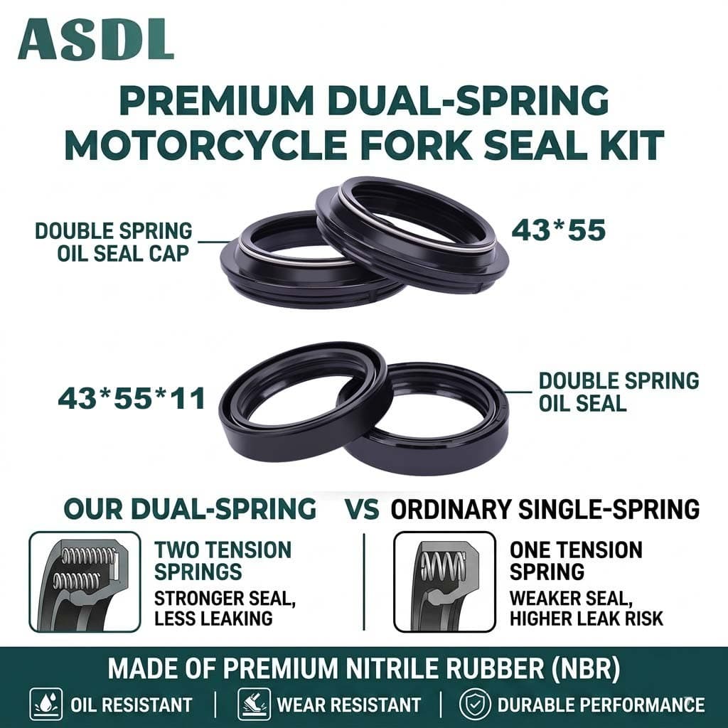 ASDL 43x55x11 ซีลน้ํามันสําหรับ Ducati MONSTER MULTISTRADA 1000S DS 1100 S 1200S 1000 1200 S รถจักรยานยนต์ซีลน้ํามันและฝุ่นส้อมโช้คอัพ