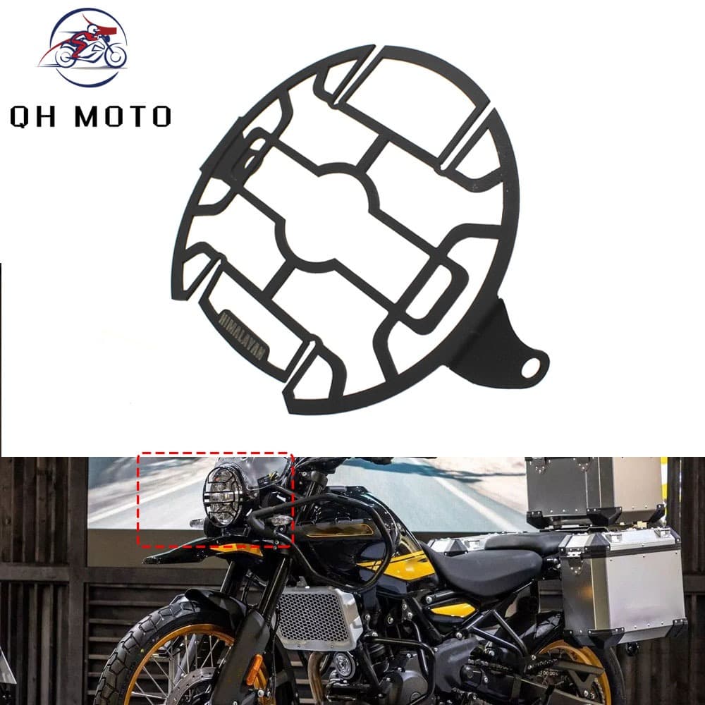 การ์ดไฟหน้าสําหรับ Royal Enfield Himalayan 450 2024- Himalayan450 ไฟหน้า Shield Guard Protector ไฟหน้าตาข่าย Grille Cover