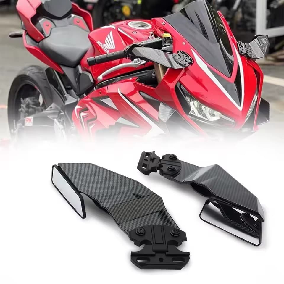 สําหรับ Honda CBR650R CBR1000RR Universal รถจักรยานยนต์ปรับ Flank สปอยเลอร์ Fairing พร้อมกระจก CBR650 R CBR 650R CBR650F CBR150R