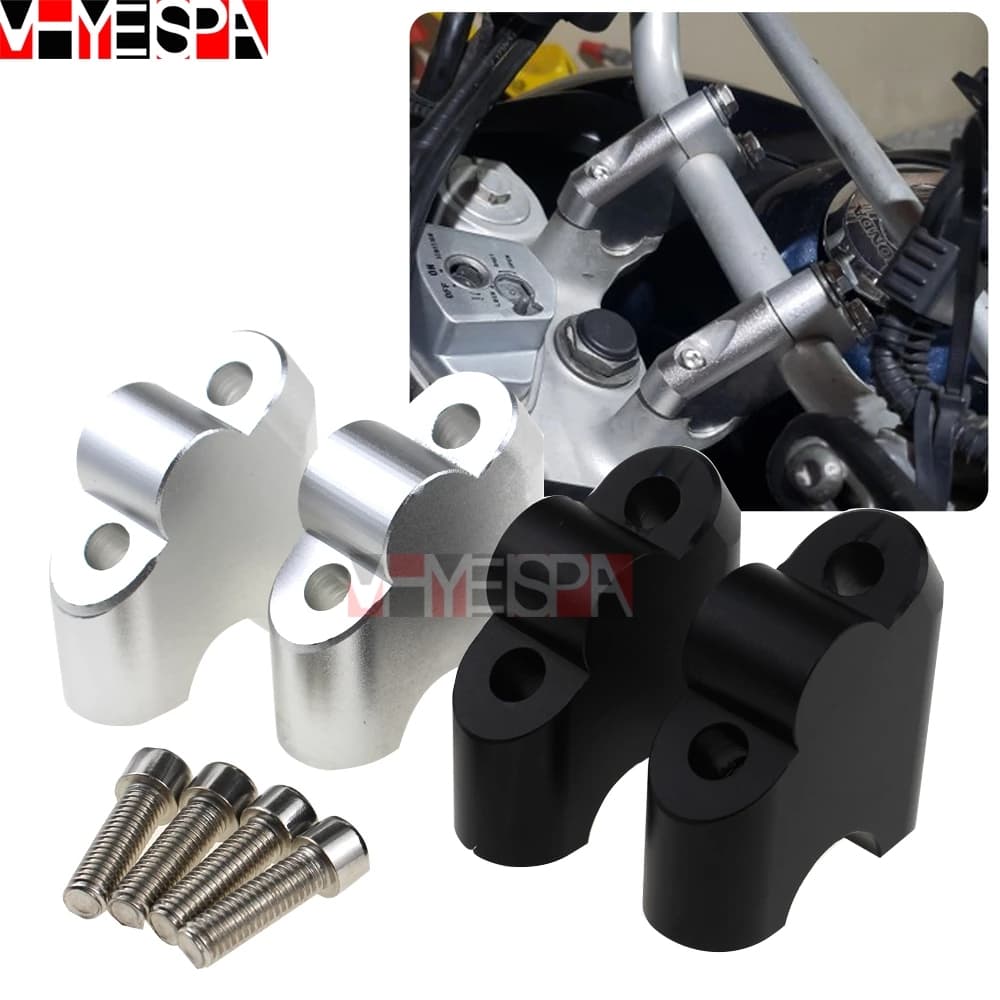 สําหรับ Suzuki V-STROM 650 V STROM 1000 DL650 DL1000 ทุกปี 22 มม. / 7/8 "พร้อม Offset Handlebar Riser Drag ขยายอะแดปเตอร์