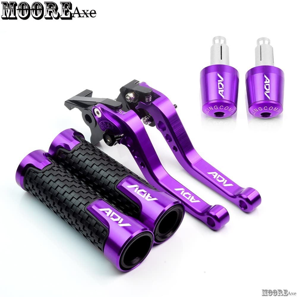 Mooreaxe ก้านเบรคแฮนด์รถจักรยานยนต์สําหรับ Honda ADV150 ADV160 คัน 2019 - 2023 2024 2025 2026 ADV 150 ADV 160 ปลอกแฮนด์พร้อมชุดน้ําหนักปลายบาร์ YSTZ04 MY
