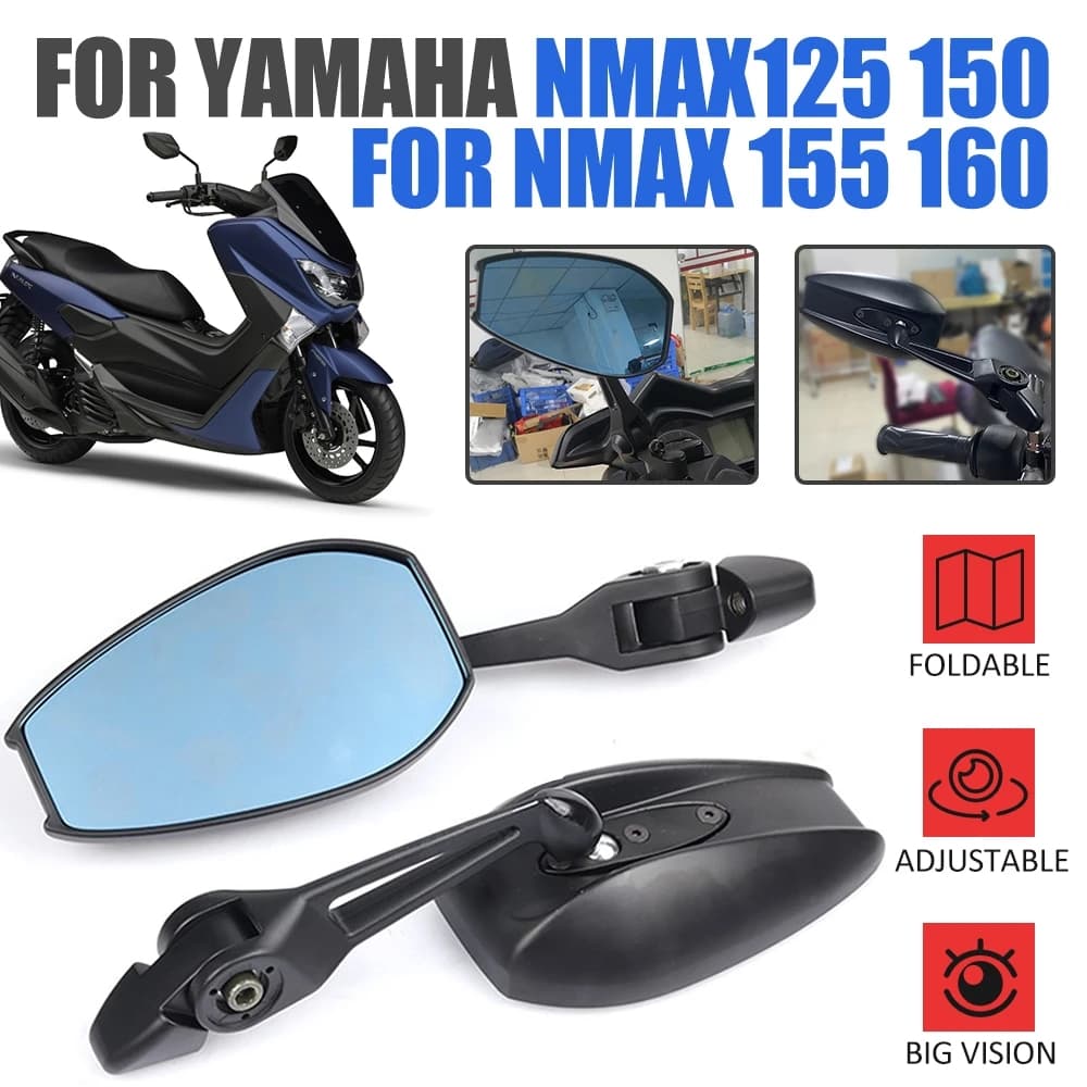 สําหรับ YAMAHA XMAX250 XMAX300 XMAX400 1 คู่รถจักรยานยนต์กระจกมองข้างกระจกมองหลังขนาดใหญ่ field of vision XMAX 250 300 400
