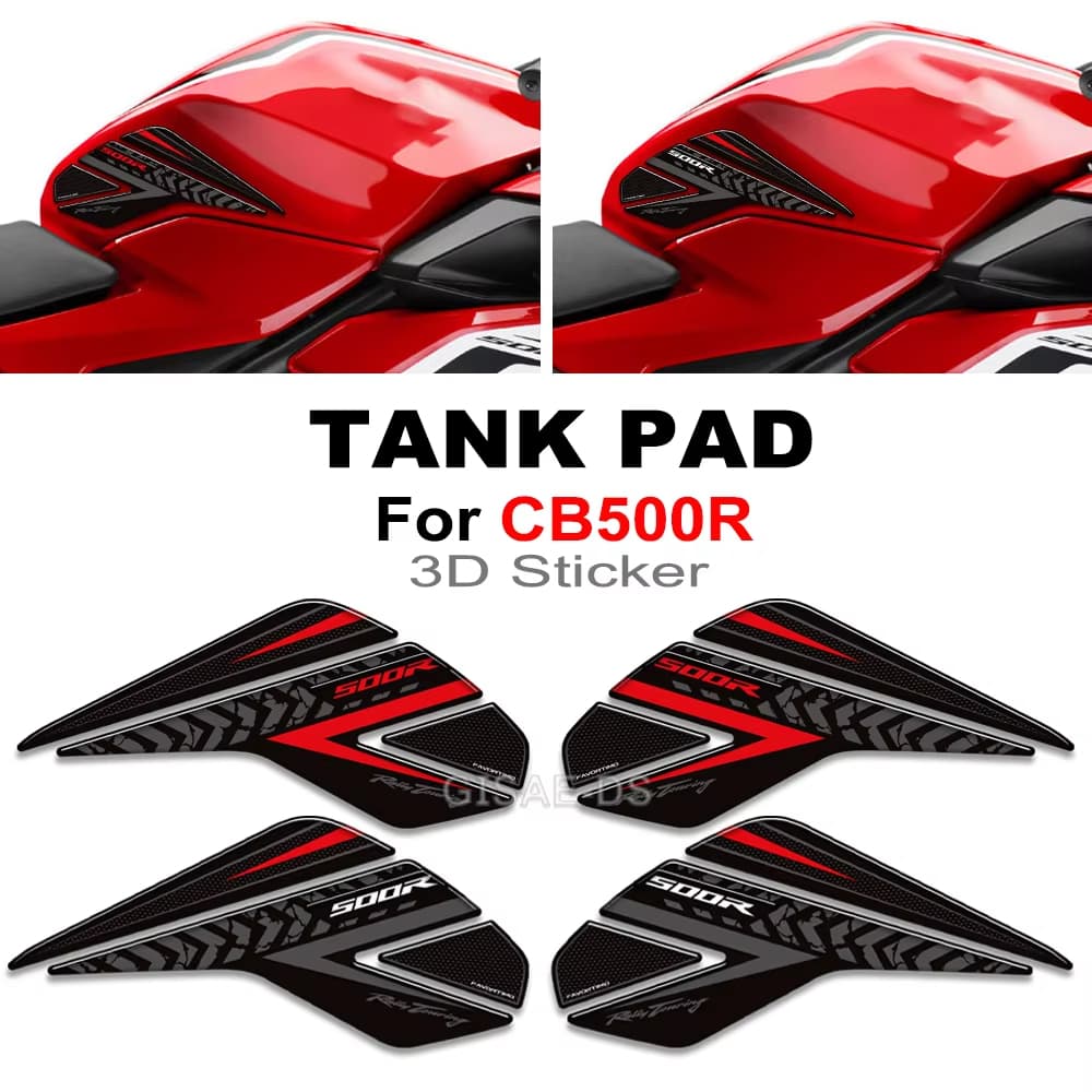 Honda CBR500R รถจักรยานยนต์ CBR 500 R 500R ถังน้ํามันเชื้อเพลิง Pad Grips เข่าป้องกันสติกเกอร์ Decals ชุดอุปกรณ์เสริม