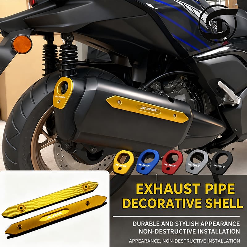 เหมาะสําหรับ Yamaha XMAX300 XMAX250 X-MAX XMAX 300 250 CNC อลูมิเนียมท่อไอเสียความร้อนแถบตกแต่ง,อุปกรณ์เสริมรถจักรยานยนต์