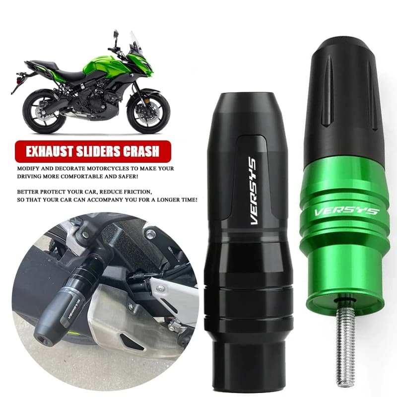 สําหรับ KAWASAKI Versys650 Versys1000 Versys 650 1000 รถจักรยานยนต์ CNC อุปกรณ์เสริมกรอบท่อไอเสีย Sliders Crash Pads Falling Protector
