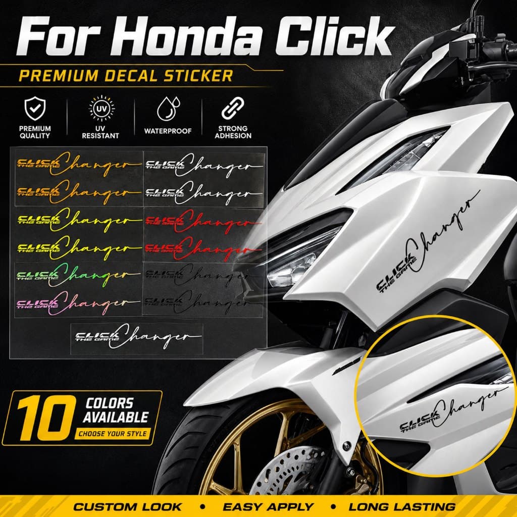สติ๊กเกอร์รถจักรยานยนต์สําหรับ honda click 125i click 150i click 160i click v1 v2 v3 click125 click150 click160 3D สติกเกอร์สัญลักษณ์และรถจักรยานยนต์สติกเกอร์หัว
