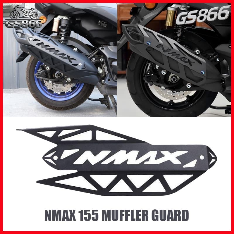 Exhaust Guard NMAX 155 V3 ฝาครอบป้องกันท่อไอเสียอลูมิเนียมอัลลอยด์ CNC Nmax Turbo Nmax Neo 2025-2026