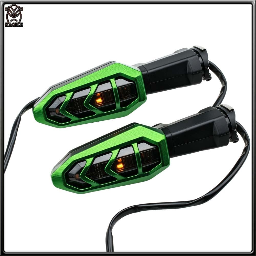 รถจักรยานยนต์ไฟเลี้ยว LED อลูมิเนียมป้องกันสําหรับ KAWASAKI Versys 650 650TL Versys1000 Versys-X 250 X300 อุปกรณ์เสริม