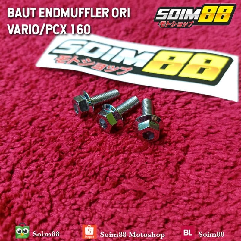 LOKAL Endmuffler bolt/ปลายท่อไอเสีย Vario 160/PCX 160 PCX 150 ท้องถิ่น Stainless 2 คีย์