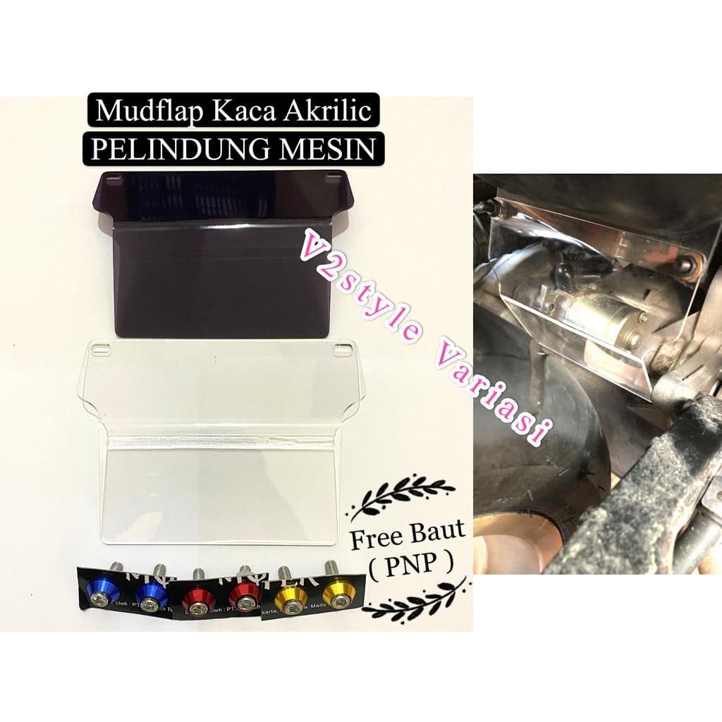 MESIN MUDFLAP YAMAHA ALL NMAX OLD SET PNP BOLT ENGINE PROTECTOR OLD NMAX DYNAMO ACRYLIC กระจกเครื่องยนต์ SHIELD UNDER FENDER NMAX 2015 2016 2017 2018 2019 ACRYLIC 3MM ACRYLIC 2 มม. ANTI-MUD กันน้ํา ANTI-MUD ป้องกัน-M