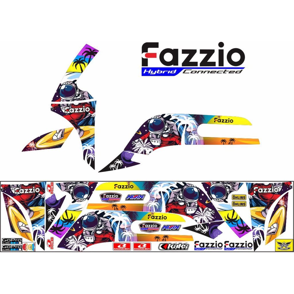 สติ๊กเกอร์ / สติ๊กเกอร์ YAMAHA FAZZIO STRIPING POLET สติ๊กเกอร์ VARIATION FAZIO LIS STRIPING STICKER