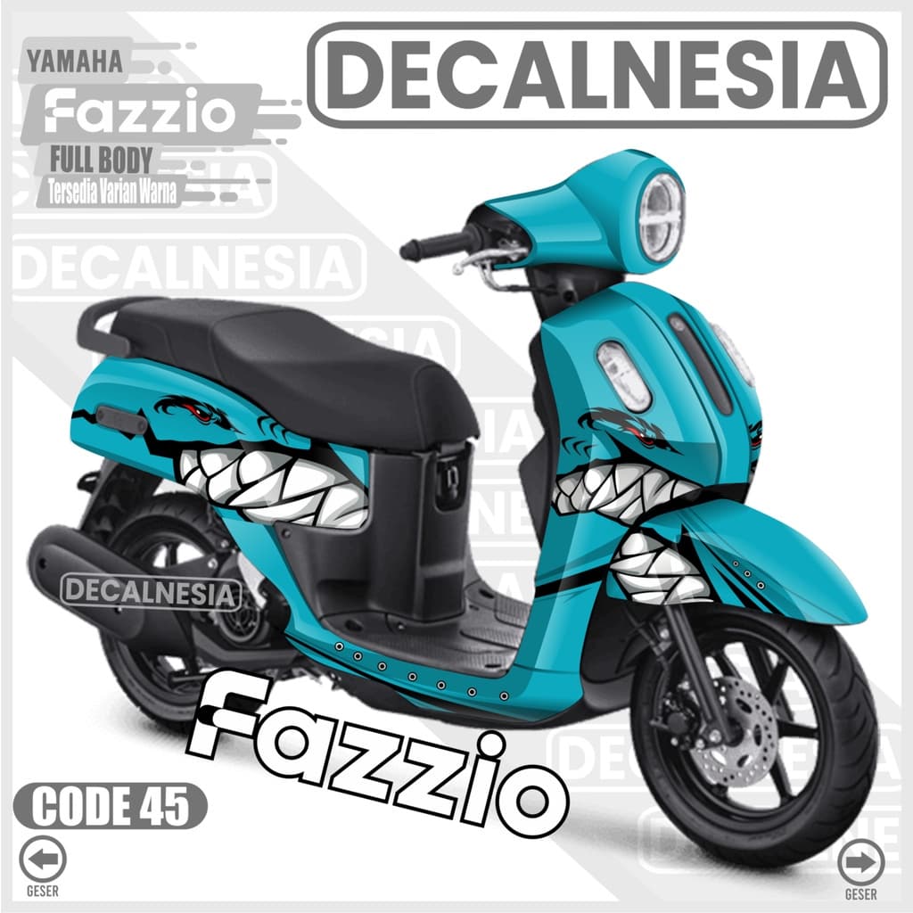Fazzio ใหม่ Full Body Decal สติกเกอร์รถจักรยานยนต์ 2022 Yamaha Variation อุปกรณ์เสริม Decalnesia C45