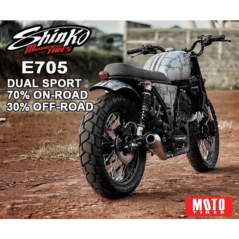 ยาง Shinko E705 สำหรับ Royal Enfield Interceptor 650 / Scram411 /  TRIUMPH T100,T120