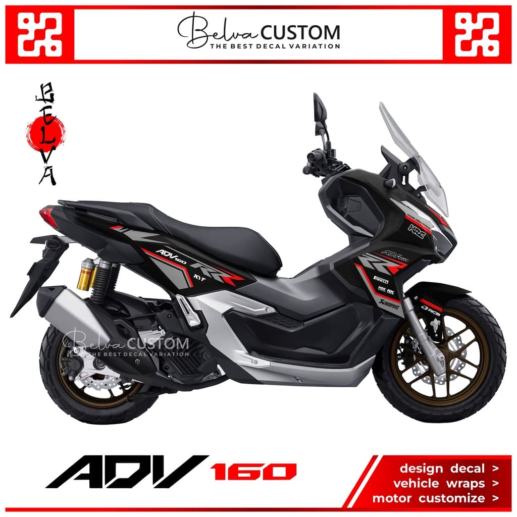 Striping ADV 160 Livery Fireblade racing - New Honda ADV 160 สติ๊กเกอร์มอเตอร์ไซค์ดีไซน์แบบกําหนดเอง - รายการรูปลอกสต็อก