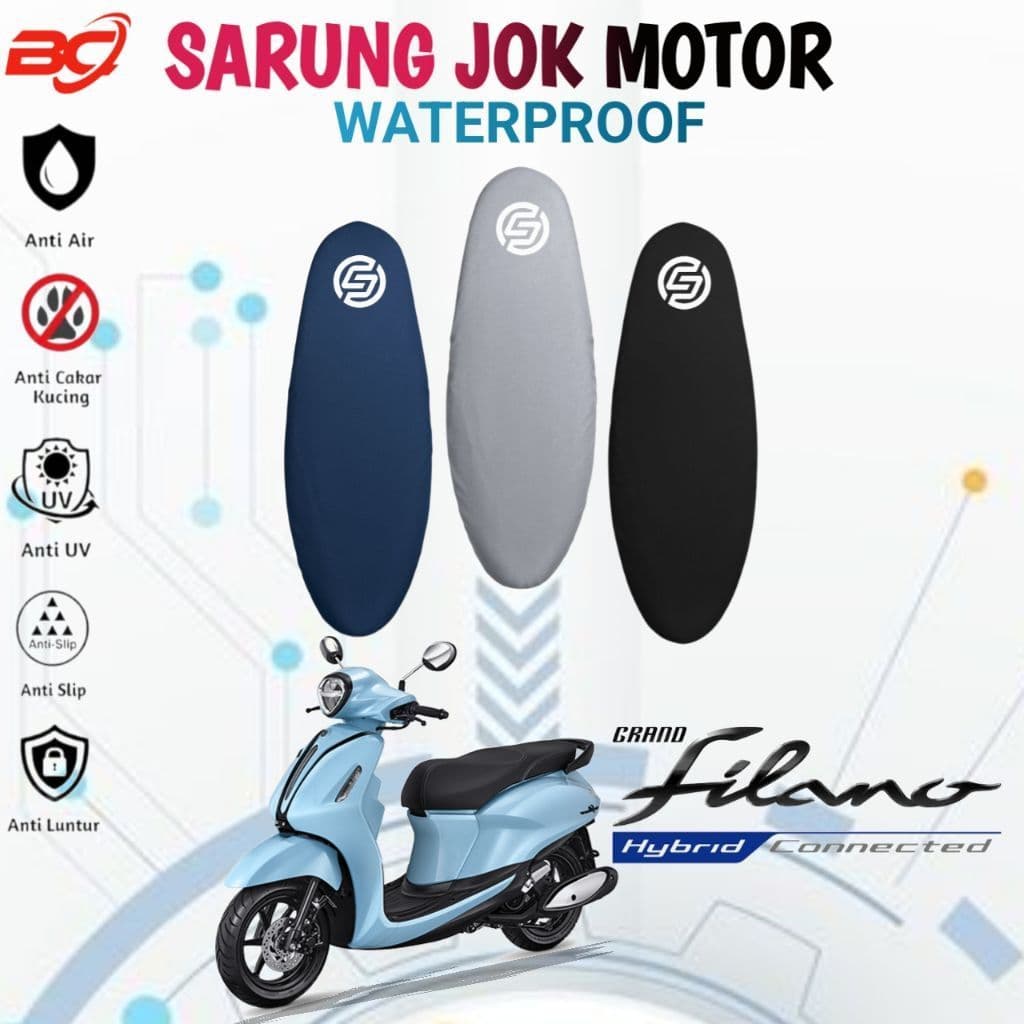 YAMAHA FILANO, GRAND FILANO, NEW GRAND FILANO ผ้าคลุมเบาะมอเตอร์ไซค์กันน้ํา กันลื่น ก้ามปูกันแมว ตัวป้องกันเบาะมอเตอร์ไซค์