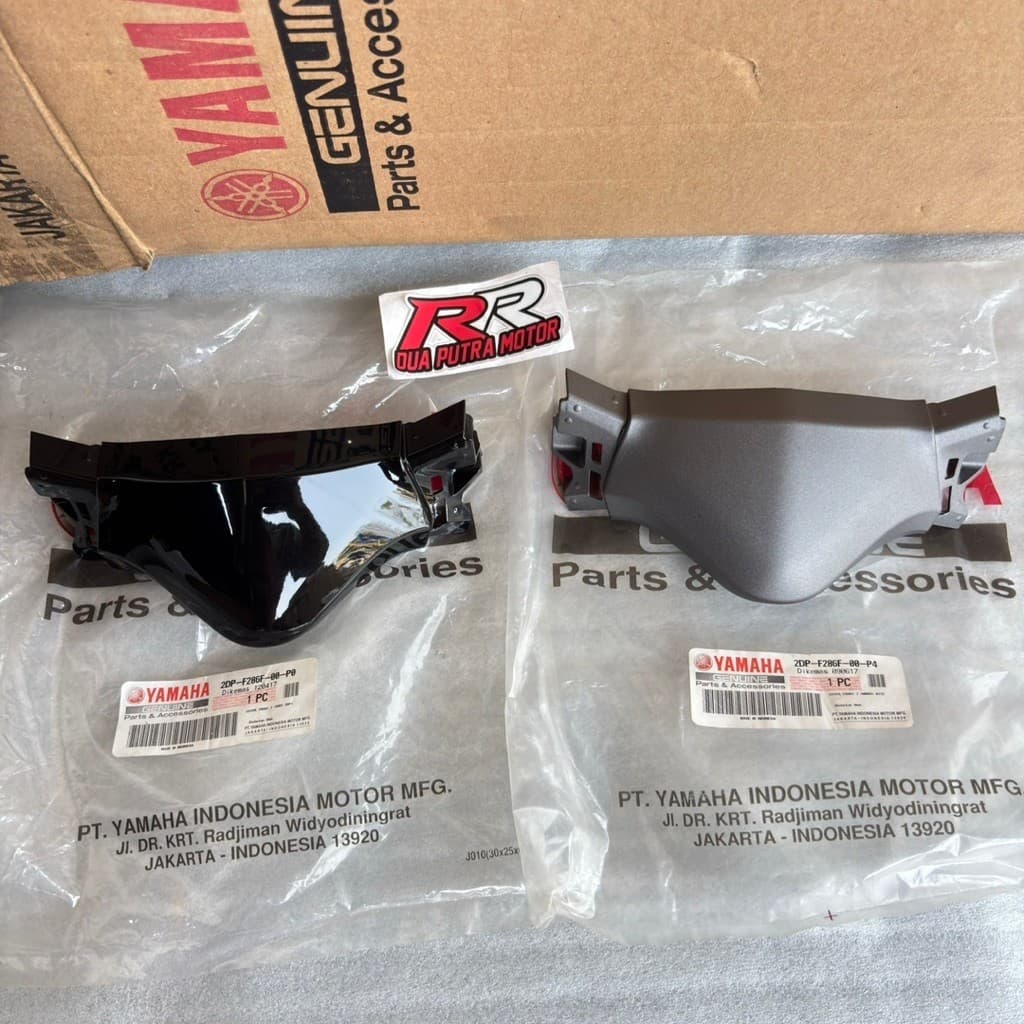 ฝาครอบหน้า 2 แผงเชื่อมต่อภายใต้ไฟหน้าคางเดิม ori yamaha nmax n max n-max lama เก่า สีดํา เทา 2DP