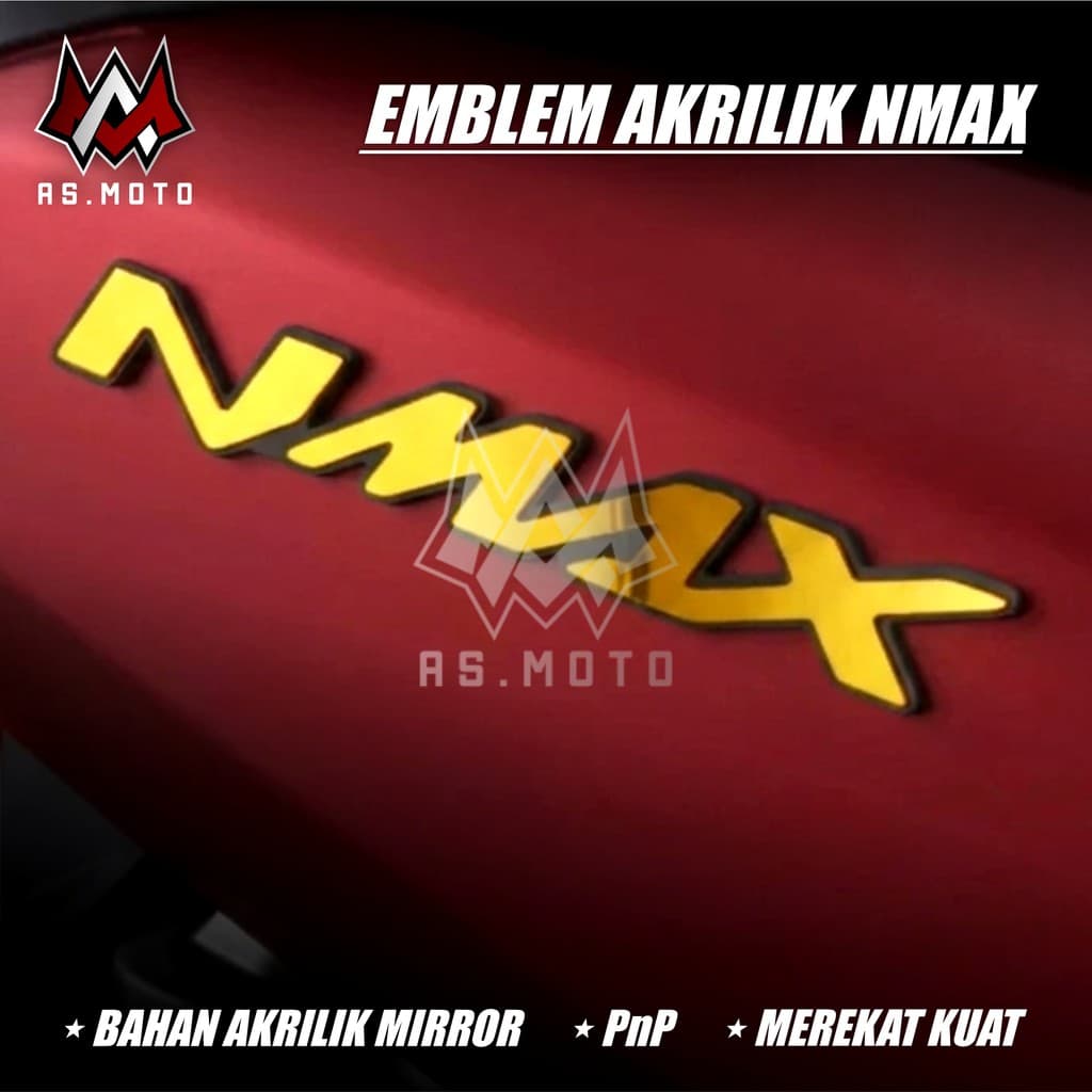 ASM 2PCS นูน NMAX สัญลักษณ์ 3D นูน NMAX โลโก้ ALL YAHAMA Nmax กระจก