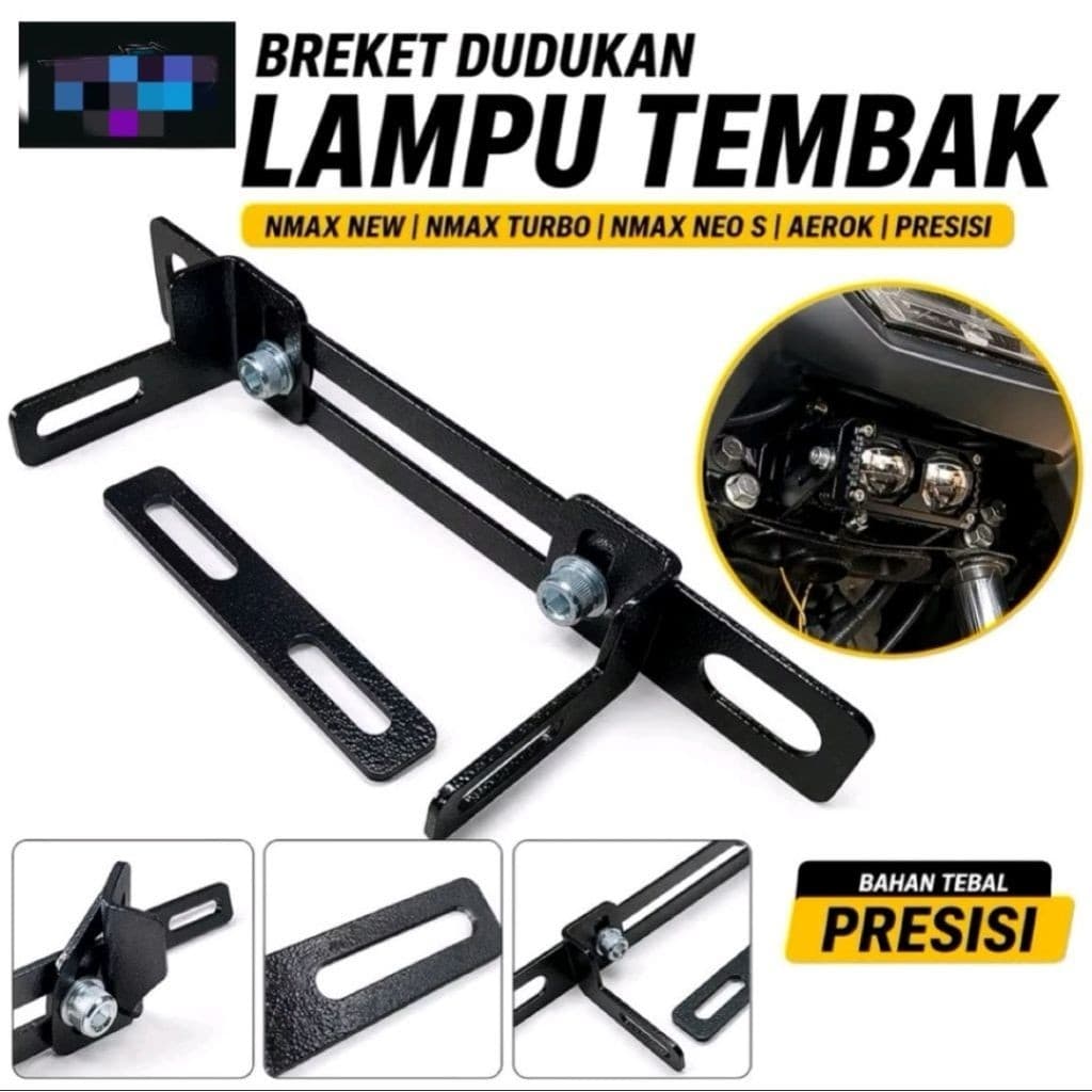 ขายึดโคมไฟใต้ขายึดโคมไฟ Nmax New - Nmax Neo S - Nmax Turbo - Aerox - Vario - ปรับสามารถตั้งค่าความสูงและความกว้างวงเล็บวงเล็บวงเล็บวงเหล็กสปอตไลท์รถจักรยานยนต์อัตโนมัติ