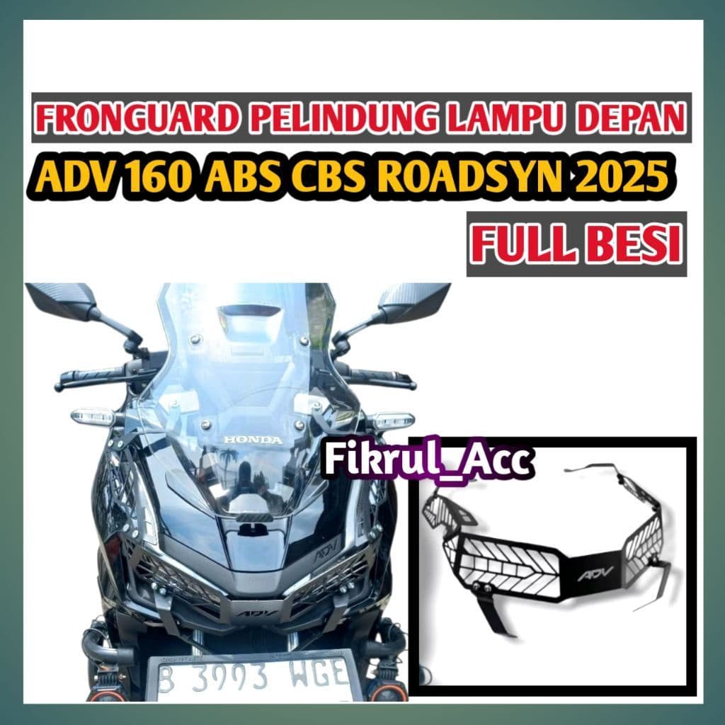 ฟรอนท์การ์ดสําหรับ HONDA ADV 160 ตัวป้องกันไฟหน้า
ROADSYN ABS CBS 2025 ใหม่ล่าสุด FULL IRON MATERIAL