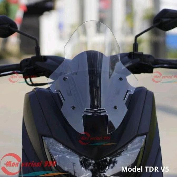 กระบังหน้าyamaha nmax 155 รุ่น TDR V2 fin [แถมน๊อต 4 ชิ้น แหวน 4 ชิ้น] กระจกบังลม Nmax ชิวเก่า yamaha nmax 155 กระจกบังลม nmax TDR v5