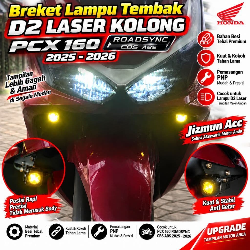 PCX 160 ROADSYNC 2025 ABS CBS D2 ขายึดไฟหน้าเลเซอร์