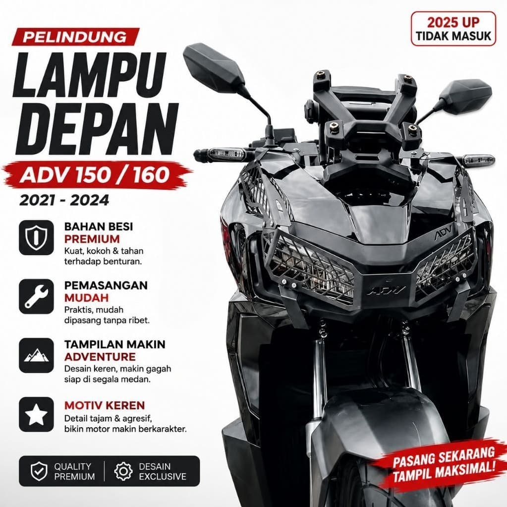 Frontlamp ฟิล์มกันรอยไฟหน้า ADV 160 150 2021-2024 OLD Elegant