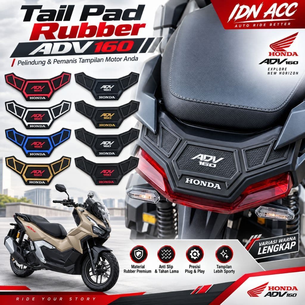 สติกเกอร์กล่องท้าย Adv 160 2025 2023 2022 2025 2026 abs และ cbs Ducktail Protector Adv 160 ยางพรีเมี่ยม