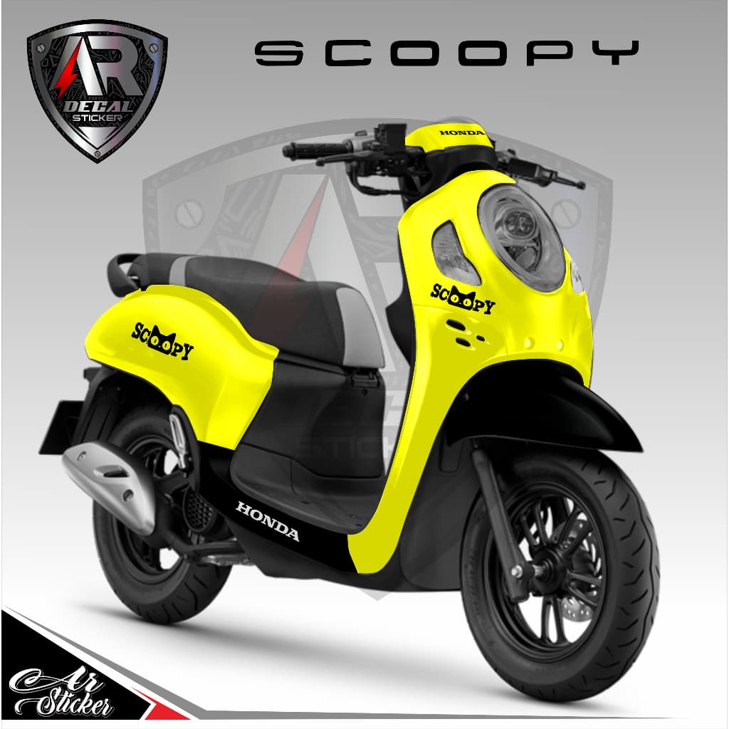 SCOOPY NEW 2021-2024 สติ๊กเกอร์รูปลอกเต็มตัว, สติ๊กเกอร์มอเตอร์ไซค์ Cool Full Block, New HONDA SCOOPY 2017-2020, สติ๊กเกอร์สีธรรมดา, SCOOPY