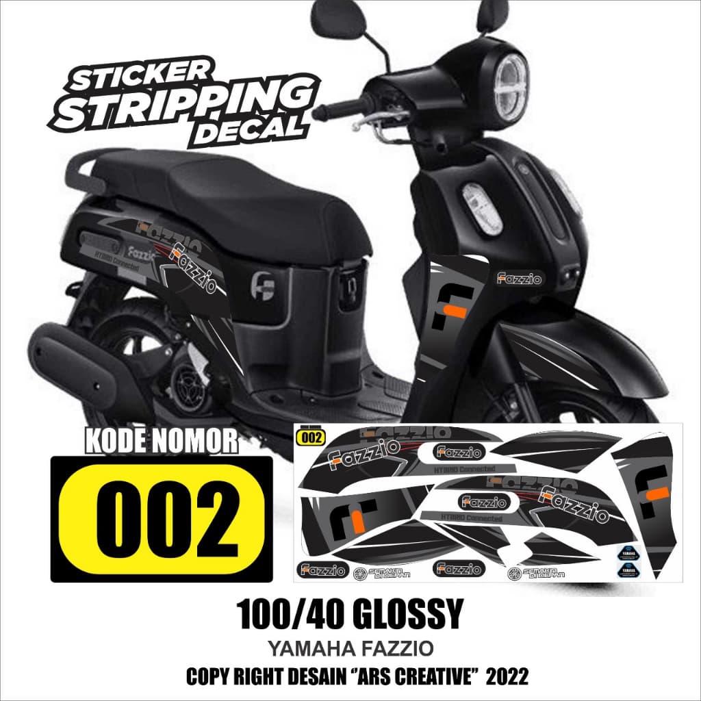 Yamaha Fazzio variation striping / Fazzio สติ๊กเกอร์สติ๊กเกอร์มอเตอร์ไซค์ / Yamaha Fazzio polet trim สติ๊กเกอร์