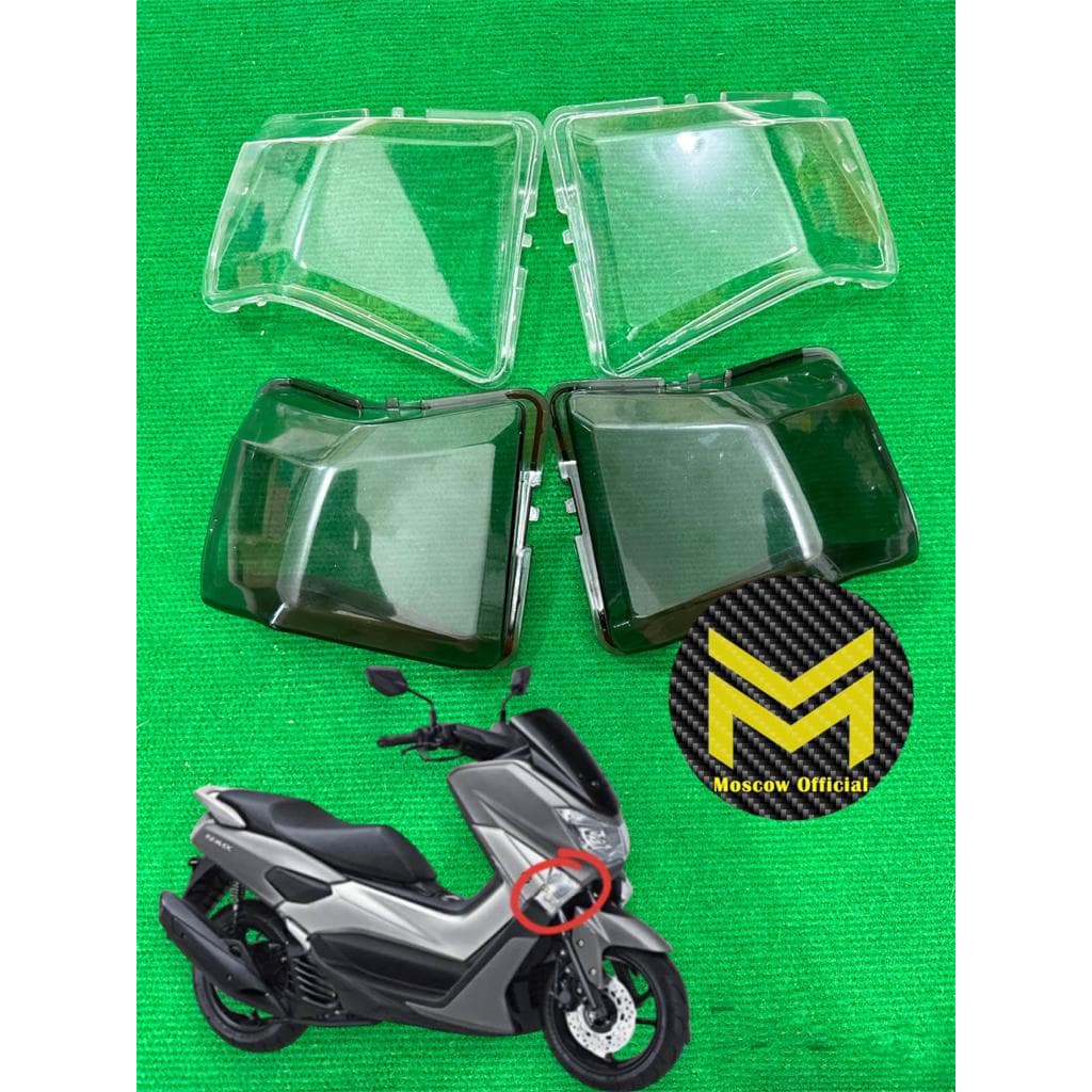 NMAX OLD 2015 - 2019 LED เปลี่ยนป้าย MICA NMAX 155 ด้านหน้าเปลี่ยนฝาครอบ NMAX ฝาครอบกระจกฝาครอบป้องกันรถจักรยานยนต์ป้าย MICA PAIR ซ้ายขวา SMOKE สี TRANSPARENT CLEAR THICK คุณภาพสูง ORIGINAL MOSCOW เก่า