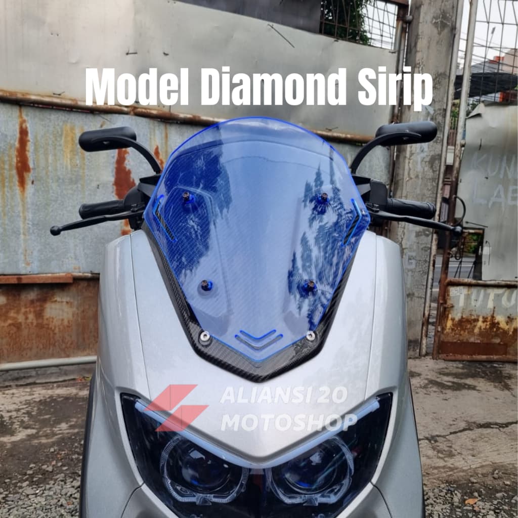 กระจกบังลม nmax DIAMOND Plain winshield nmax new nmax รุ่นเก่า DIAMOND ตีนกบหนา