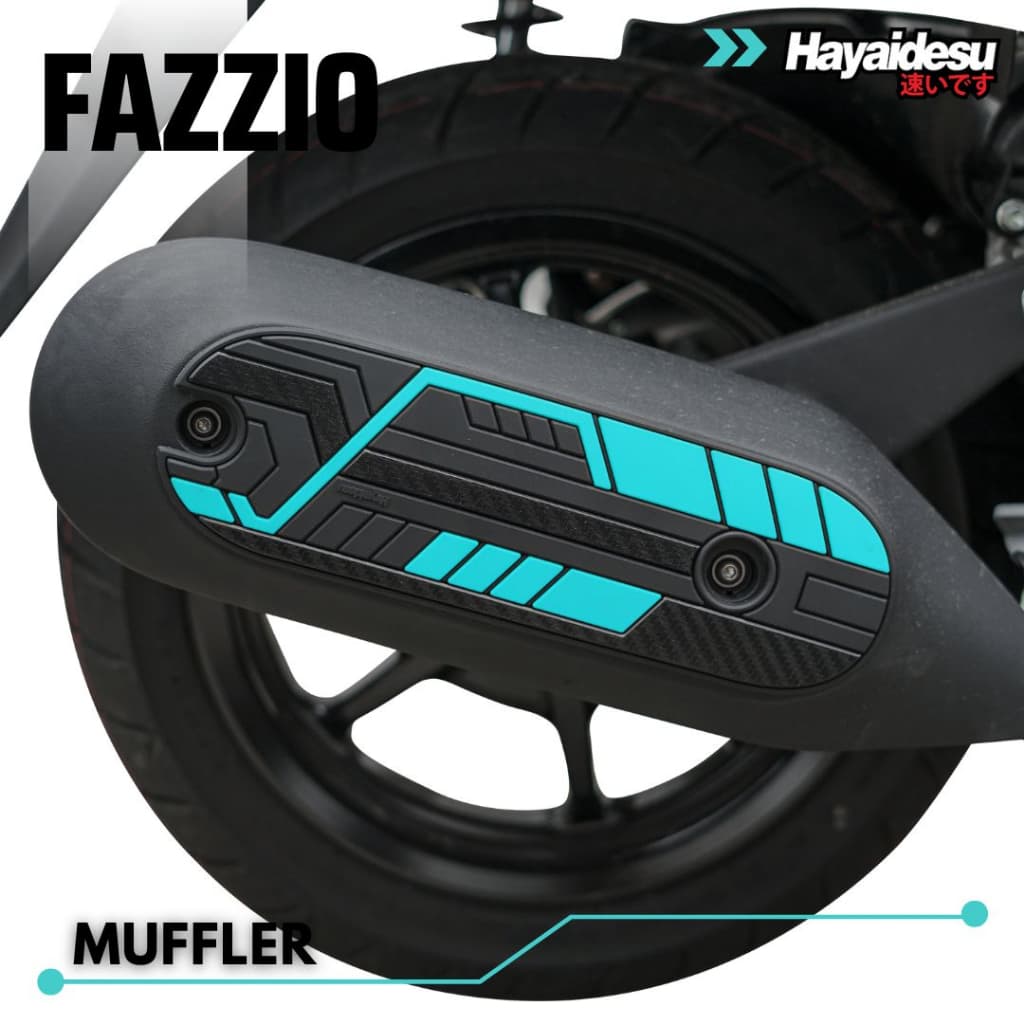 YAMAHA FAZZIO รถจักรยานยนต์ Body Protector Muffler Cover-HAYAIDESU