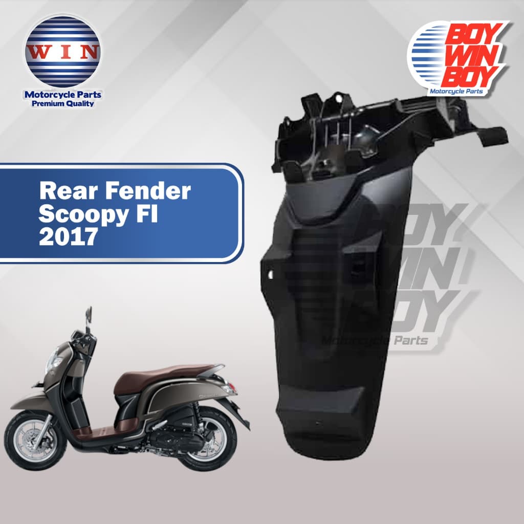REAR FENDER สําหรับ HONDA SCOOPY FI ESP 17 I 2017 2018 2019 REAR FENDER HONDA SCOOPY FI 17 Win ยี่ห้อ