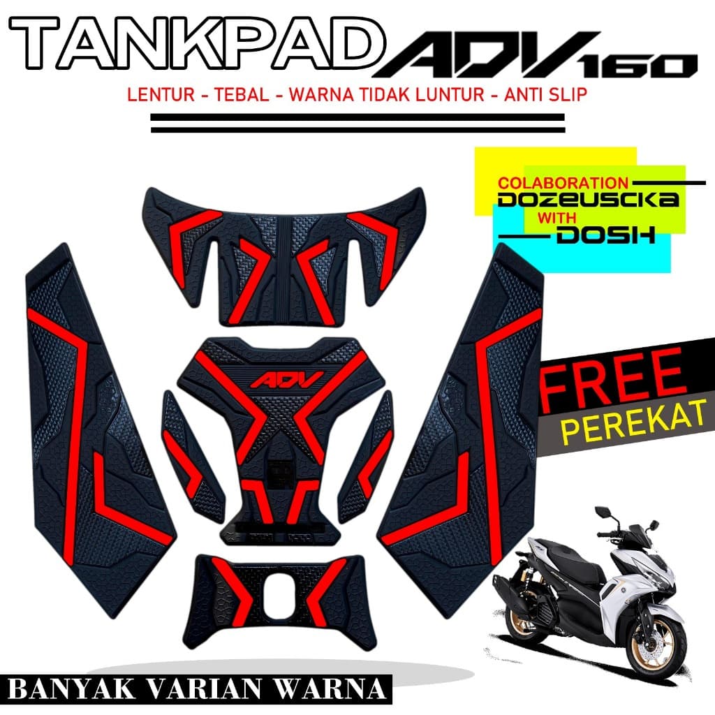 Dozeuscka Tangpad ADV 160 ปี 2022 ถึง 2026 วัสดุยาง PVC พรีเมี่ยม สีกันลื่นไม่ซีดจาง
