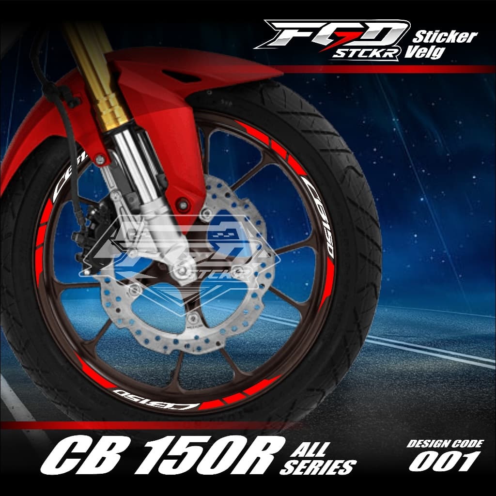 รายชื่อสติ๊กเกอร์ตัด Velg Motor Honda CB150R All Series CB Verza CB 150X Lis Velg CB 150R Variation 001